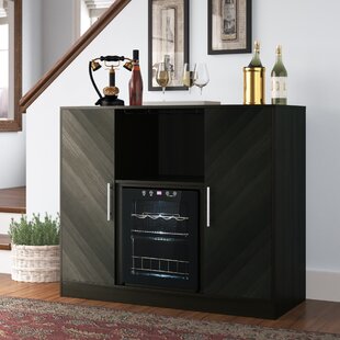 Black bar cabinet with fridge new arrivals